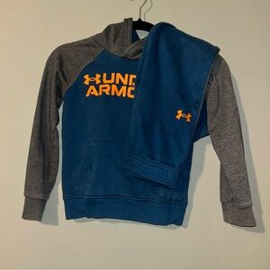 Under Armour Kids Blue and Gray Set with Orange Logo